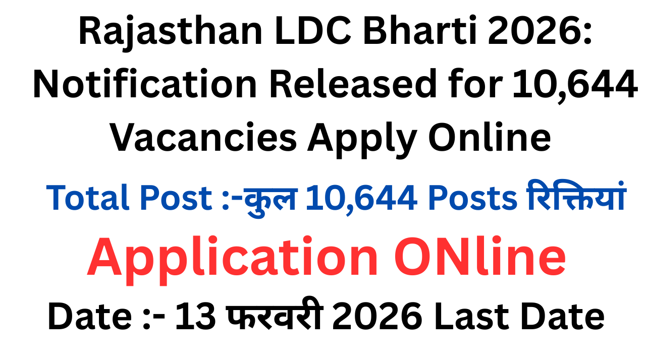 Rajasthan LDC Bharti 2026