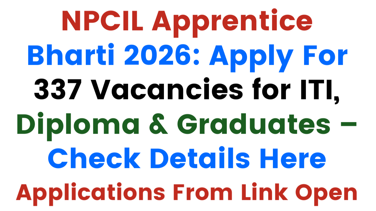 NPCIL Apprentice Bharti 2026