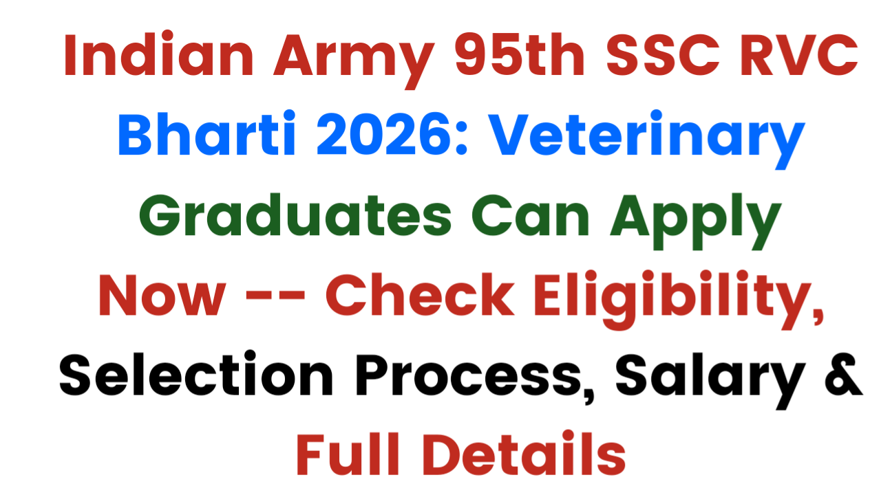 Indian Army 95th SSC RVC Bharti 2026