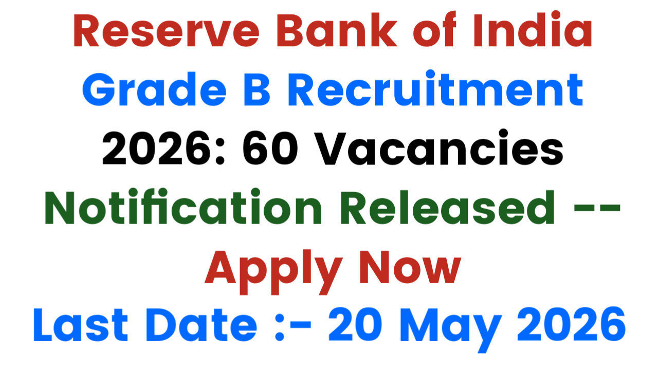 Reserve Bank of India Grade B Recruitment 2026